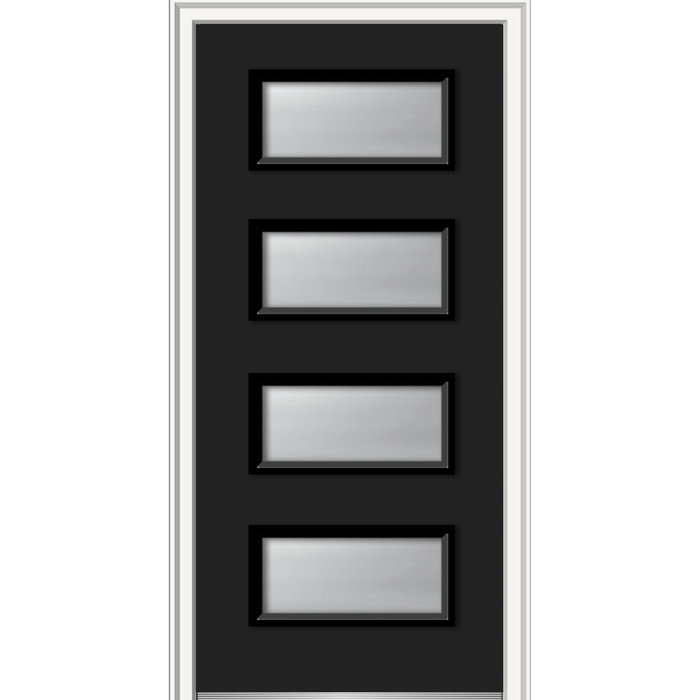 Verona Home Design Spotlight Frosted Smooth Fiberglass Prehung Front